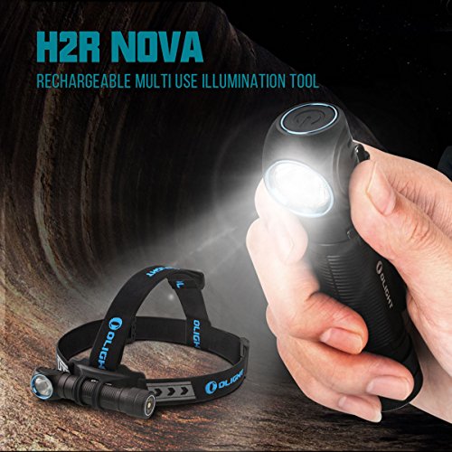 Olight® H2R Nova 18650 LED Stirnlampe Kopflampe Taschenlampe aufladbar mit CREE XHP50 LED Max 2300 Lumen,1 x 18650 3000mAh Akku (neutralweiß, kaltweiß) - 3