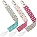 Pacifier clip holder - 3 pack - girls designs