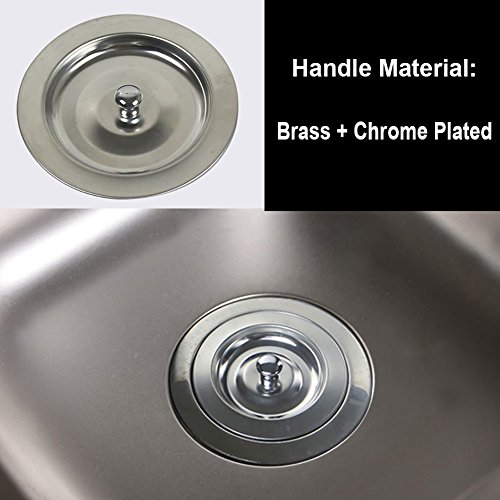 2X Waschbeckenstöpsel, Edelstahl, Badewannenstöpsel und Ablaufstöpsel für Küche und Bad (Durchmesser: 79.7mm±1mm) - 4