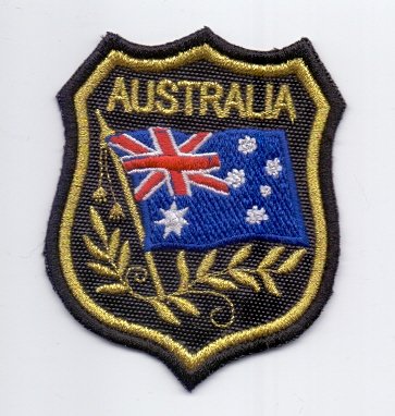 Applikation Aufbügler Patches Stick Emblem Aufnäher Abzeichen “ AUSTRALIA“Flagge , flags - 2