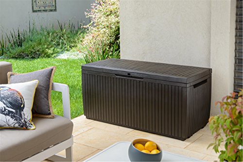 Keter Auflagen- und Universal Wood Style Box, Springwood, 305 L, braun - 3