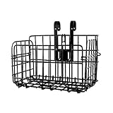 La cesta plegable tiene una altura total de 30 cm y es adecuada para bicicletas de montaña con una altura de manillar de 30 cm o más. Los manillares y los estantes se pueden colgar.