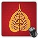 Produktbild BGLKCS Leaf Mauspads Mouse Pad, Artistic Design of Bodhi Tree Nature and Religion Yoga Meditation, Standard Size Rectangle Non-Slip Rubber Mousepad, Vermilion Ruby and Marigold