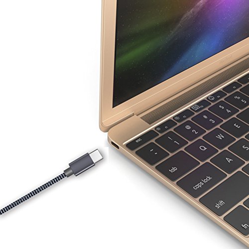 C  ble USB Type-C AOSTA  Lot de 3 2M  Cable USB C Data Chargeur Type C en Nylon avec connecteur en aluminium vers USB C Cable Compatibilit   pour Samsung Galaxy s8 Nouveau Macbook Pro  ChromeBook Pixel huawei P9 P10 Nexus 5X 6P Oneplus 2 3 HTC M10 Meizu Pro 5 6 et Plus Gris Noir 