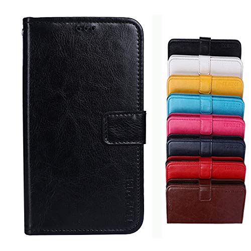 COVO® Cover Blackview A60 PRO Flip Caso Pelle PU con Custodia Portafoglio Cover Porta Carte Chiusura Magnetica Funzione Stand Slot Custodia per Blackview A60 PRO(Nero)