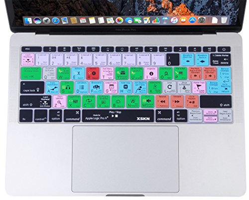 XSKN Logic Pro X Cover per tastiera per MacBook Pro 13 pollici 2017 e 2016 versione A1708 No Touch Bar & New MacBook 12 pollici A1534 Silicone Protective Skin (compatibile con USA e layout UE)