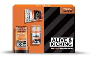 L’ORÉAL PARIS MEN EXPERT L'Oréal Paris Men Expert Alive & Kicking Gift Set for Him, Energising Face & Body Skincare Routine, Gift Set For Men