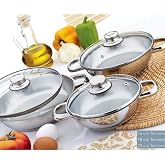G&uuml;lsan 6 Par&ccedil;a Cam Kapaklı Omlet Seti