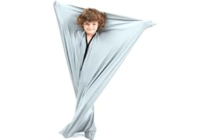 ZYUBOESO Compression Sock with Snug Sensory Sack Body Sock Calming Therapy Blanket Stress Relief Anxiety Autism ADHD ADD Tactile Items for Therapeutic Play (Color : Silver grey, Size : L/Large)