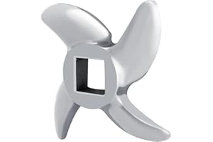 Garosa Klingen für Fleischwolf aus Edelstahl Zubehör für den Ersatz von Kreuzmesser für Fleischwolf (22#)