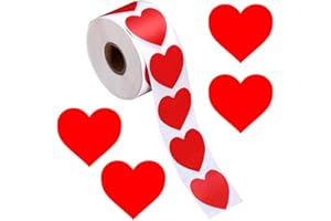 ZHENG XUAN 500 pièces d'autocollants en forme de coeur, autocollants de la Saint-Valentin, autocollants de coeur d'artisanat,mariage, anniversaire, décoration de cadeau de fête (aixin3)