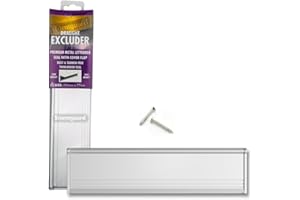 STORMGUARD Letter Box Cover with Brush & Flap for Internal OR External Use - Silver Finish