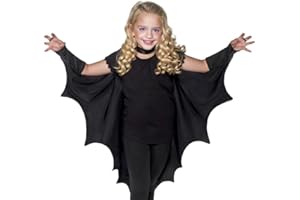Proumhang Vampir-Fledermausflügel Fledermausflügel Schwarzer Umhang Cape Vampir Kostüm Halloween Kinder Unisex