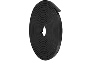 TOP-VIGOR Solid Rubber Seal Strip, 10mm Wide x 5mm Thick x 5m Long Weatherproof, Dustproof, Shock-Absorbing for Water, Oil, Sound and Weather Sealing