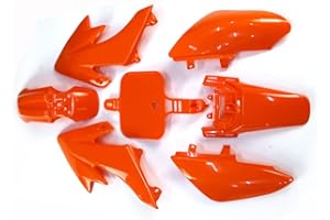 XLJOY Kit de carénage en plastique orange pour SDG SSR Piranha chinoise CRF50 XR50 50cc 70cc 90cc 110cc 125cc 140cc 150cc 160cc - Moto hors-route