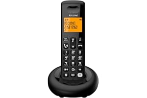 ALCATEL E260 S. Voice - Téléphone Fixe sans Fil DECT avec Répondeur - Design Compact - Grand Écran Rétroéclairé - Mains Libres - Fonction Blocage des Appels Indésirables - Noir