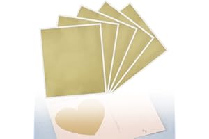 PEALOVCOM 5 PCS Autocollant à Gratter Doré 23.5 * 20cm Cartes à Gratter Autocollant Scratch Card Sticker Etiquettes Autocollantes à Gratter Papier a Gratter Doré Sticker à Gratter pour DIY