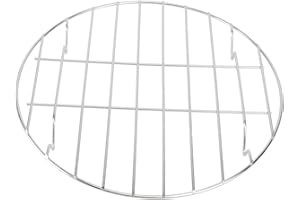 TOYANDONA Round Cooking Grate 25 cm Stainless Steel Versatile Mesh Grill for Microwave BBQ and Baking for Meat Pizza Seafood