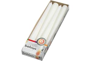 Bolsius 103600350902 Świeca obiadowa, wosk parafinowy, biały