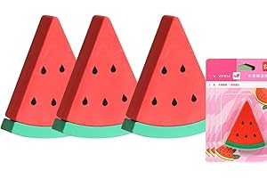Anller Gomme da cancellare a forma di puzzle, gomme da cancellare a forma di frutta, gomme grandi per la scuola, gomme divertenti, set di 3, angurie