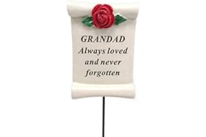 Angraves Always Loved Grandad Flower Rose Memorial Tribute Stick Graveside Plaque