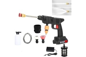 BLITZ CLEAN Cordless Portable Pressure Washer, Electric High Power Jet Wash 1 Rechargeable Battery Powered, Handheld Power Cleaner Water Gun for Car Detailing, Fence, Floor Cleaning, Plan, Self Drawing
