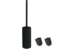 BGL Scopino da bagno in acciaio INOX per decorazione da bagno, colore: Nero