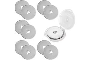 BCZR 10 Piezas Cuchillas Rectas De 45Mm para Cutter Rotatorio,Cuchillas Cutter, Cutter Circular para Todo Tipo De Telas, Patchwork, Vinilo, Scrapbooking, DIY, Manualidades Y Costura