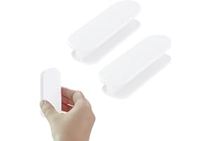 KARELLS Balkontürgriff Kleben, Griff Balkontür Außen, 2 Stück Griff Balkontür Ohne Bohren, Balkontürgriff Außen Zum Kleben, Klebegriff Terrassentür, Balkongriff, Kunststoff Möbelgriff, Weiß