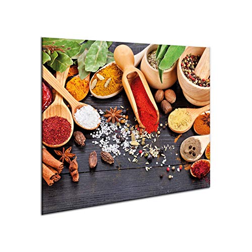 Glass splashback 60 cm x 52 cm | Toughened safety glass kitchen wall splash-back guard | 10797 | by semUp