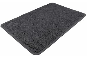 TRIXIE Tapis pour bac à litière, PVC, 40 × 60 cm, anthracite - enlève la litière des pattes