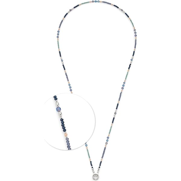 Pendentif Clip & Mix En Acier Inoxydable Avec Sodalite Bleue - Bijou Cadeau Pour Femme (JEWELS BY LEONARDO) - 8