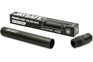 FIRE-FLOW™ JAYSAFE® – Custodia Premium Joint Holder per tutte le dimensioni dei filtri, filtro ai carboni attivi, custodia in alluminio, tubo di metallo, inodore, impermeabile, Nero opaco, JAYSAFE