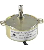 CHANCS Moteur à engrenages de réduction TYC-50 AC 0.8-1RPM CCW motoréducteur Moteur électrique à vitesse lente
