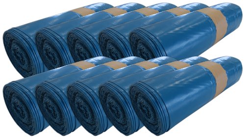 250 Müllsäcke 10 Rollen 120 Liter 70x110cm Blau Typ 50 ca. 50µ stark mit Zugband Abfallsäcke Müllbeutel Laubsäcke - 4