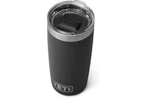 YETI Rambler Tumbler, Vacuum Insulated Stainless Steel Tumbler with Magslider Lid, Black, 10 oz (296 ml)