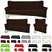 Produktbild Nurtextil24 Sofahussen Bi-elastisch Jersey 10 Farben und 3 Größen Baumwolle Braun für 2er Sofa