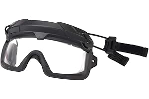 ATAIRSOFT Protezione Antinfortunistica Tattica antiappannamento 2 modalità Occhiali Occhiali per Airsoft Caccia Militare di Paintball di Escursionismo (Nero)