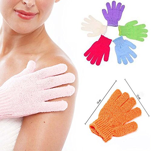 Pindia Set Of 2 Pair Bath Gloves Spa Massage Body Scrubber Cleaner RS.187 (58.00% Off) - Amazon