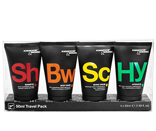 Gifts & Sets by Scaramouche & Fandango Travel Pack - Shampoo, Body Wash, Shave Cream, Hydrator