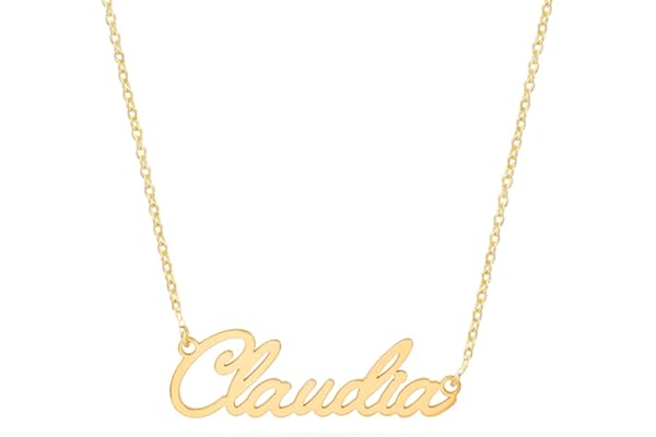 doble aro Colgante Personalizado con Nombre - Plata de Ley 925/1000 para Mujer – Collar Artesanal con Cadena Ajustable - Hecho en España (Modelo Évora Oro, Plata de Ley)