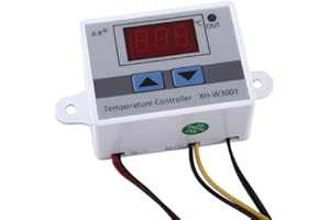 VIKYE XH-W3001 12V Thermostat Numérique avec Sonde, Digital LCD Affichage Contrôleur de Température Contrôleur Haute Précision 0,1 ℃ Microcomputer Thermorégulateur Thermocouple Thermostat
