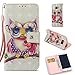 Produktbild Galaxy S7 Hülle,Samsung Galaxy S7 (5,1 Zoll) PU Leder Klapphülle Lederhülle,Carols Handyhülle Samsung Galaxy S7 (5,1 Zoll) PU Leder Wallet Tasche Brieftasche Schutzhülle, 3D Bunt Gemalt Handys Schutz Hülle PU Leder Flip Hülle Ledertasche im Bookstyle Cover Schale Weiche Silikon Etui Karten Slot und Magnetverschluß Etui Handytasche Flip Wallet Case Kunstleder Tasche Cover für Samsung Galaxy S7 (5,1 Zoll) - Eule