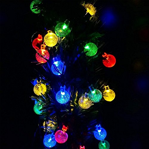 B-right® Außen und Innen 40 LEDs Solar Lichterkette, led lichterkette party, Wasserdicht Weihnachtsbeleuchtung, Beleuchtung für Weihnachten / Hochzeit / Party/Weihnachtsbaum. (Bunt) - 5