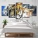 Produktbild LAKHAFZY leinwanddrucke Bilder Rahmenlose vorgedruckte leinwand malerei Tier Schnee Tiger Hause Kunst Dekoration malerei Wohnzimmer Schlafzimmer fünf stück gemälde