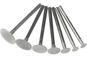 Luo ke Lot de 7 fraises diamantées en forme de T avec tige de 1/8" pour outils rotatifs Dremel