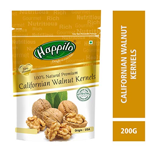 Happilo Premium 100% Natural Californian Walnut Kernels, 200g