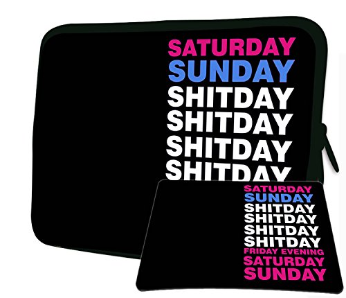 LUXBURG 8 - 17,3 Zoll Notebooktasche Laptoptasche Tasche aus Neopren Schutzhülle Sleeve für Laptop / Notebook Tablet Plus Free Mouspad! Für Apple, Acer, Chromebook, Dell, HP, Lenovo, Samsung Laptop