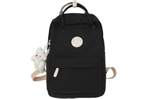 TIAASTAP Aesthetic Backpack School Bags for Girls Kawaii School Backpack with Cute Pendant Preppy School Bag for Kids Boys Teenage Primary Secondary Middle School