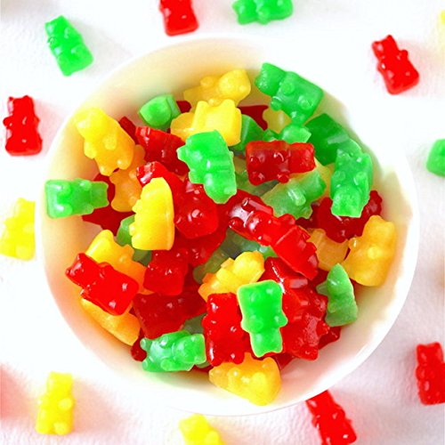 gooj-gummy Bär molds- 3 Silikon Formen 150 Gummy Bears + um 3 droppers- BPA-frei (3 Pack, blau, grün, gelb) Blue, Green and yellow - 8